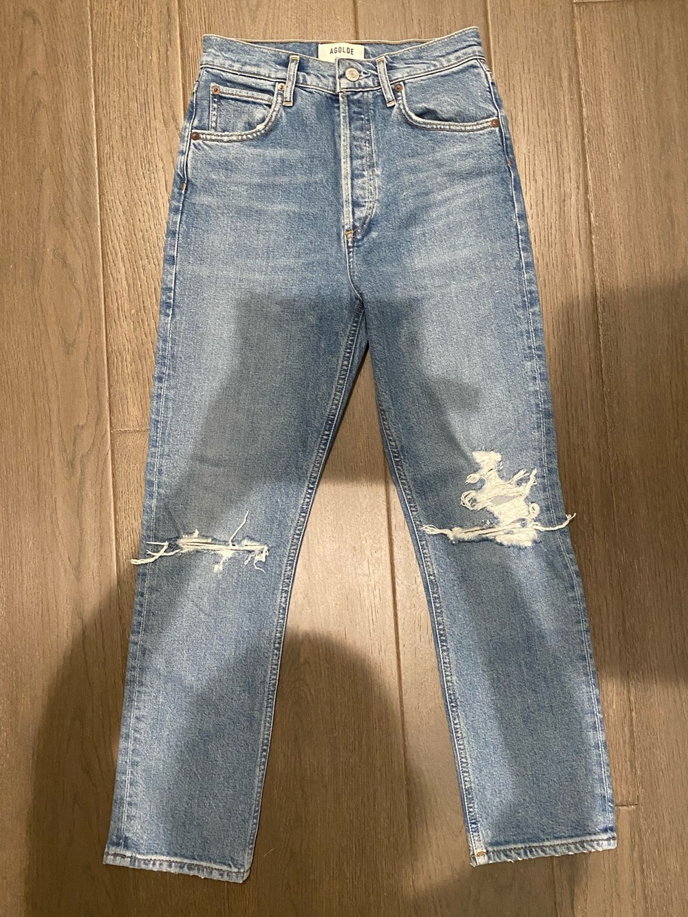 Agolde Riley High Rise straight crop size 25 - Picture 1 of 4